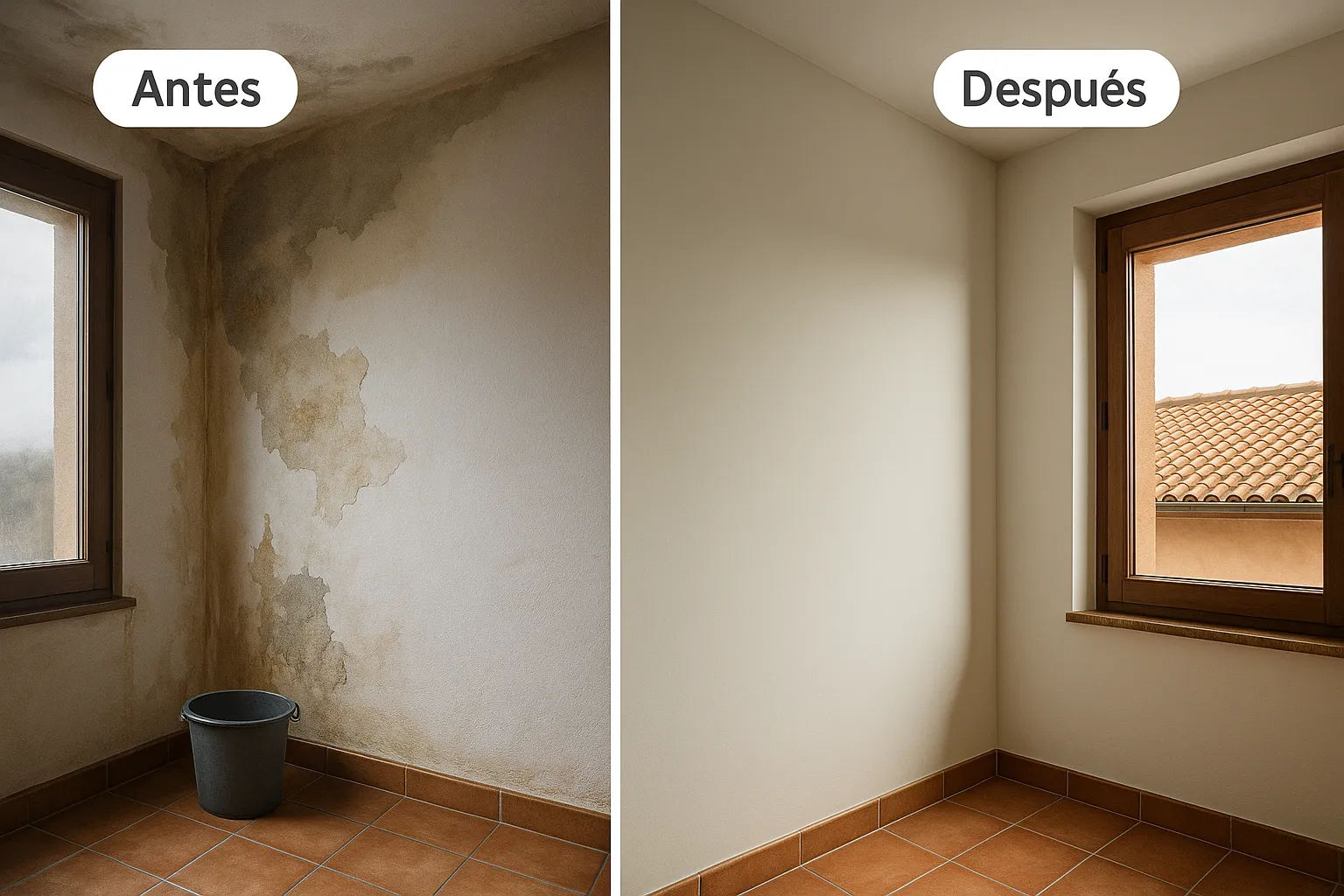 Filtraciones antes y después Guadalajara